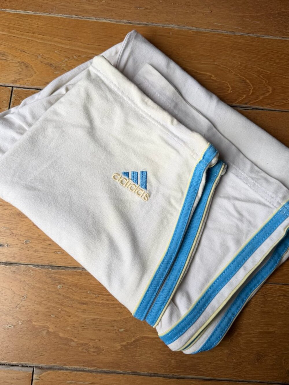 Vintage Adidas Track Pants / Beige Cream / Size XS